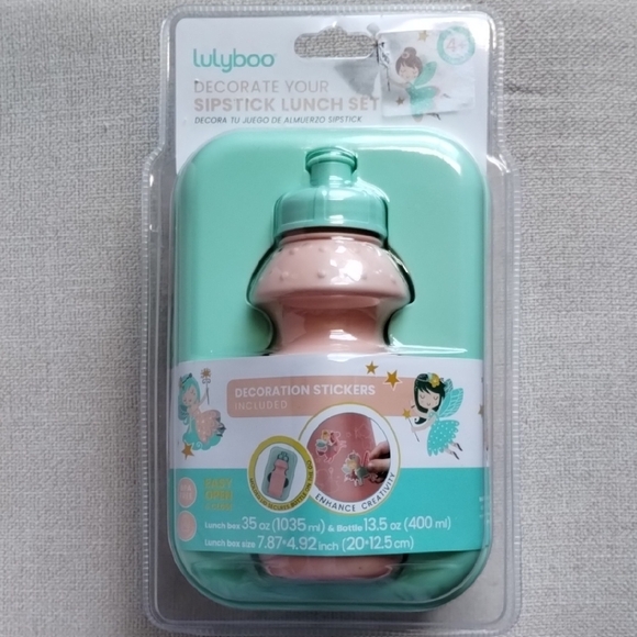 Mint and Pink Sipstick Lunch Set - Picture 1 of 7